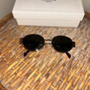 Celine Gold and Black Women's Glasses